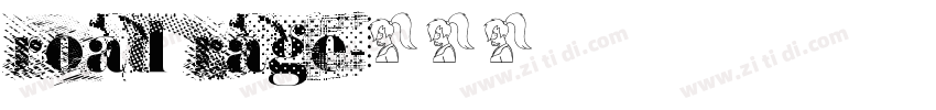 road rage字体转换